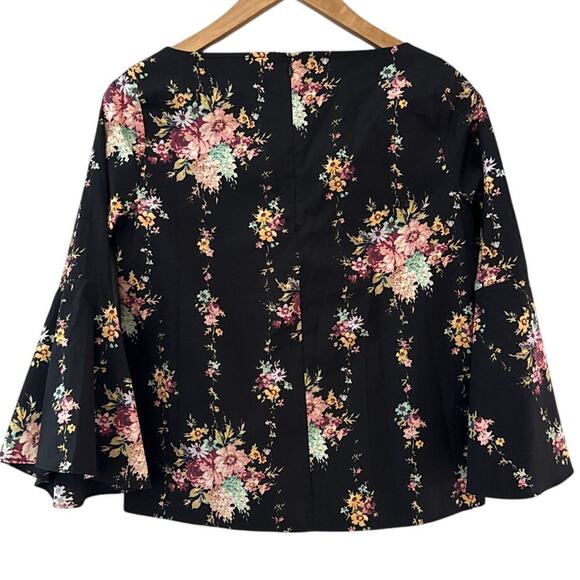 Alice + Olivia‎ Shirley Floral Flared Sleeve Blouse Size XS - Picture 3 of 8